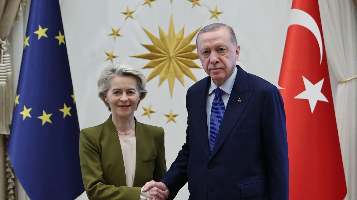 Cumhurbaşkanı Erdoğan, Ursula von der Leyen’i kabul etti